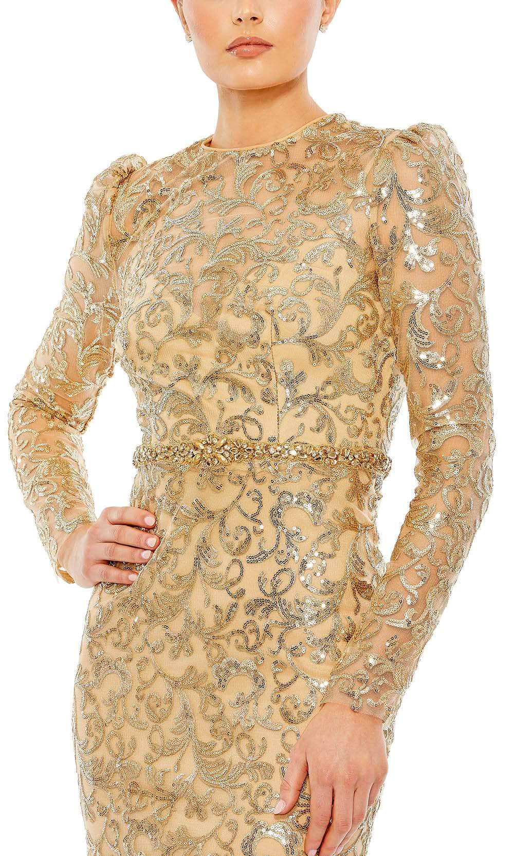 Mac Duggal 68011 - Sequined Sheath Prom Dress
