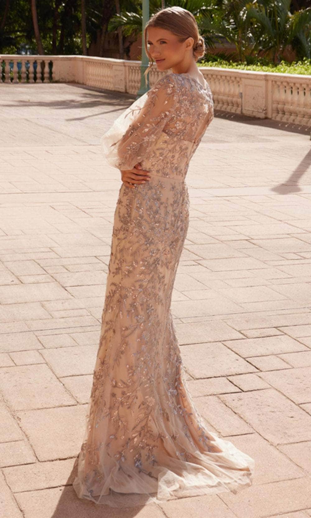 Nox Anabel MT112 - Sheer Beaded Evening Gown