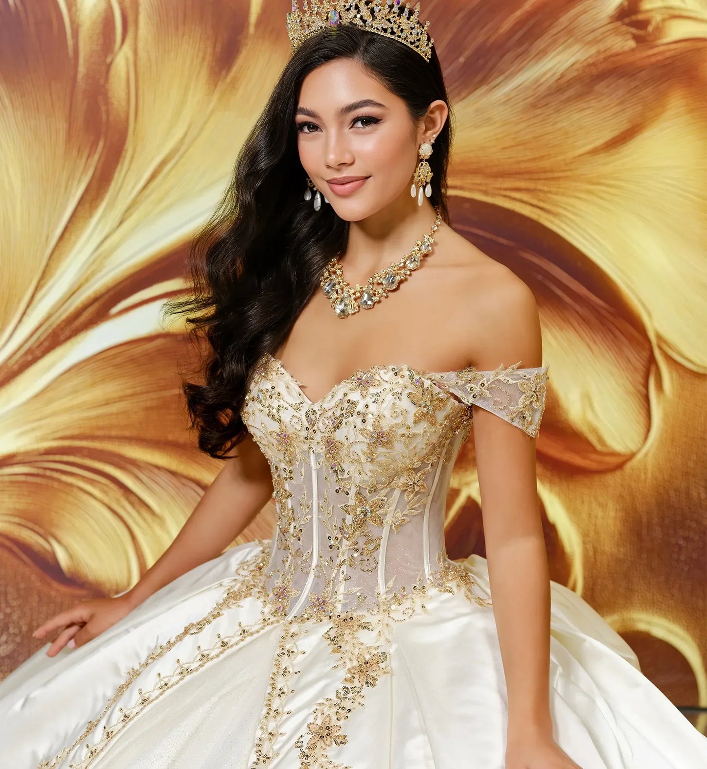 Princesa by Ariana Vara PR30210 - Regal Satin Ballgown with Corset Jacket