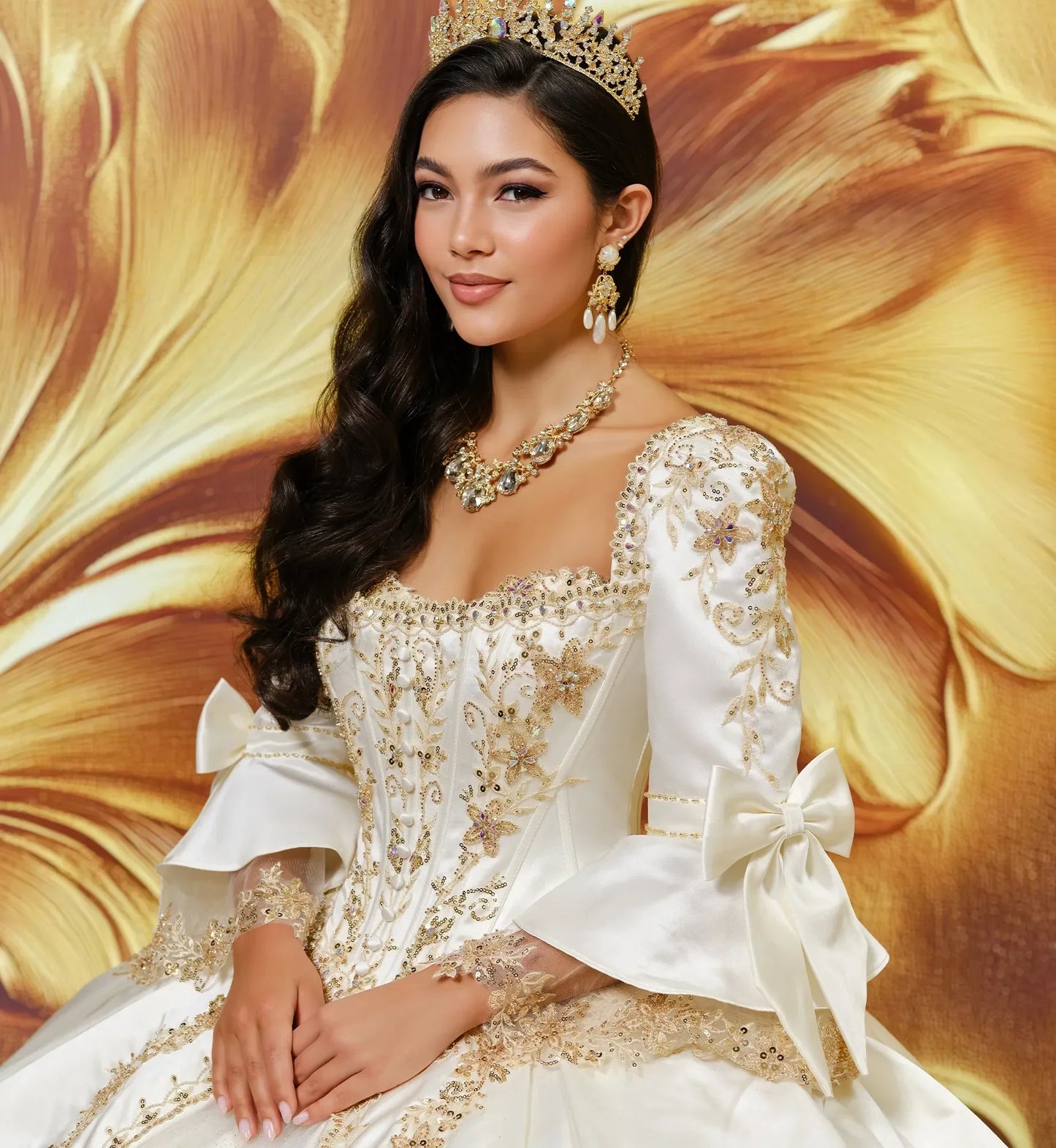 Princesa by Ariana Vara PR30210 - Regal Satin Ballgown with Corset Jacket