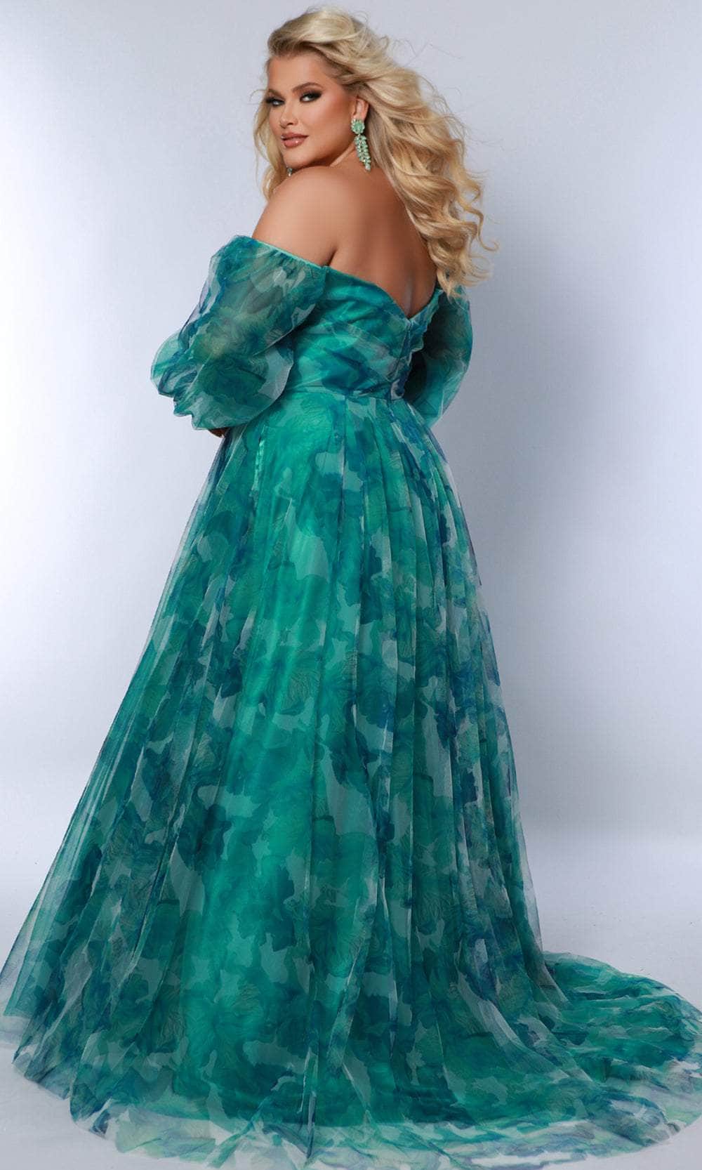 Sydney’s Closet SC7386 - Printed Floral Prom Gown