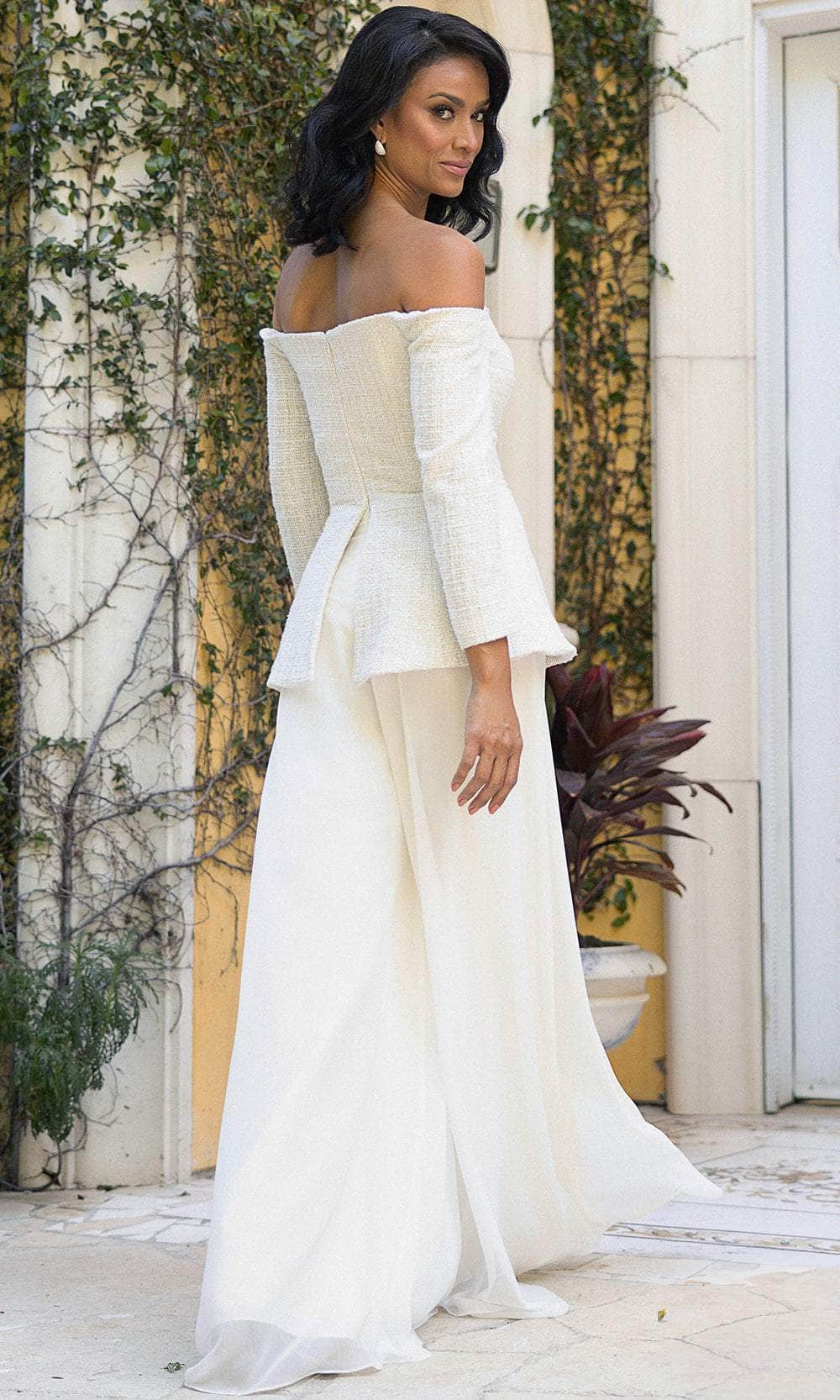Terani Couture 242E3185 - Long Sleeve Lace Pantsuit