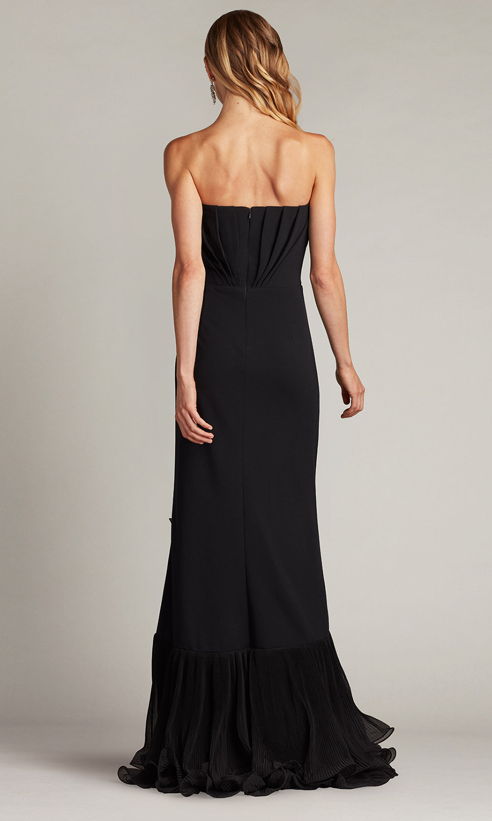 Tadashi Shoji BOS24386L - Strapless Leith Cascading Ruffle Gown