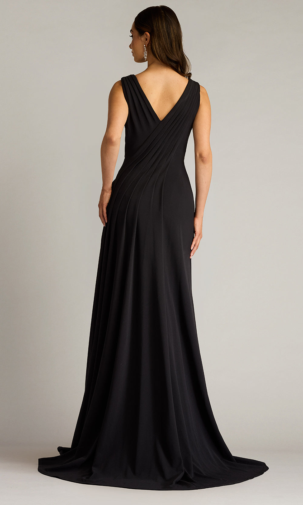 Tadashi Shoji BOS25177L - Port Pleated Crepe A-line Evening Gown