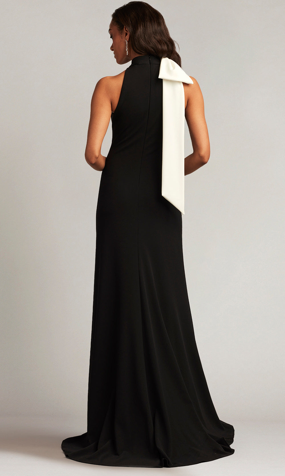Tadashi Shoji BOS23521L - Sims Shoulder Bow Halter Sheath Gown