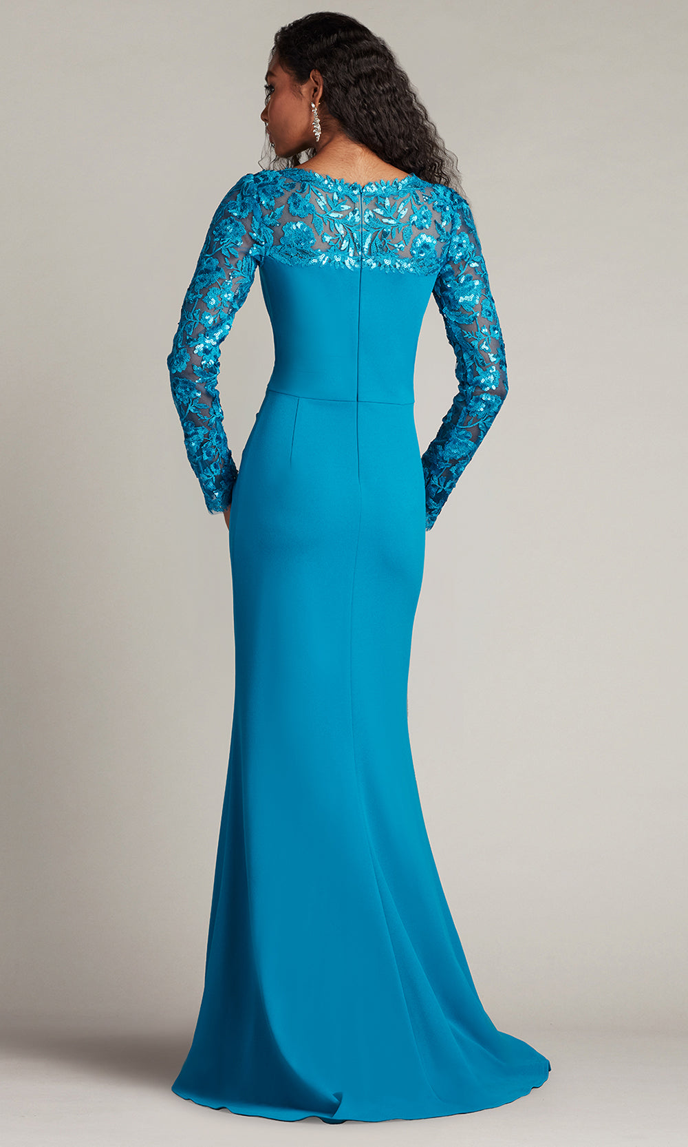 Tadashi Shoji CHS25372L - Whitley Sequin Embroidered Sheath Gown
