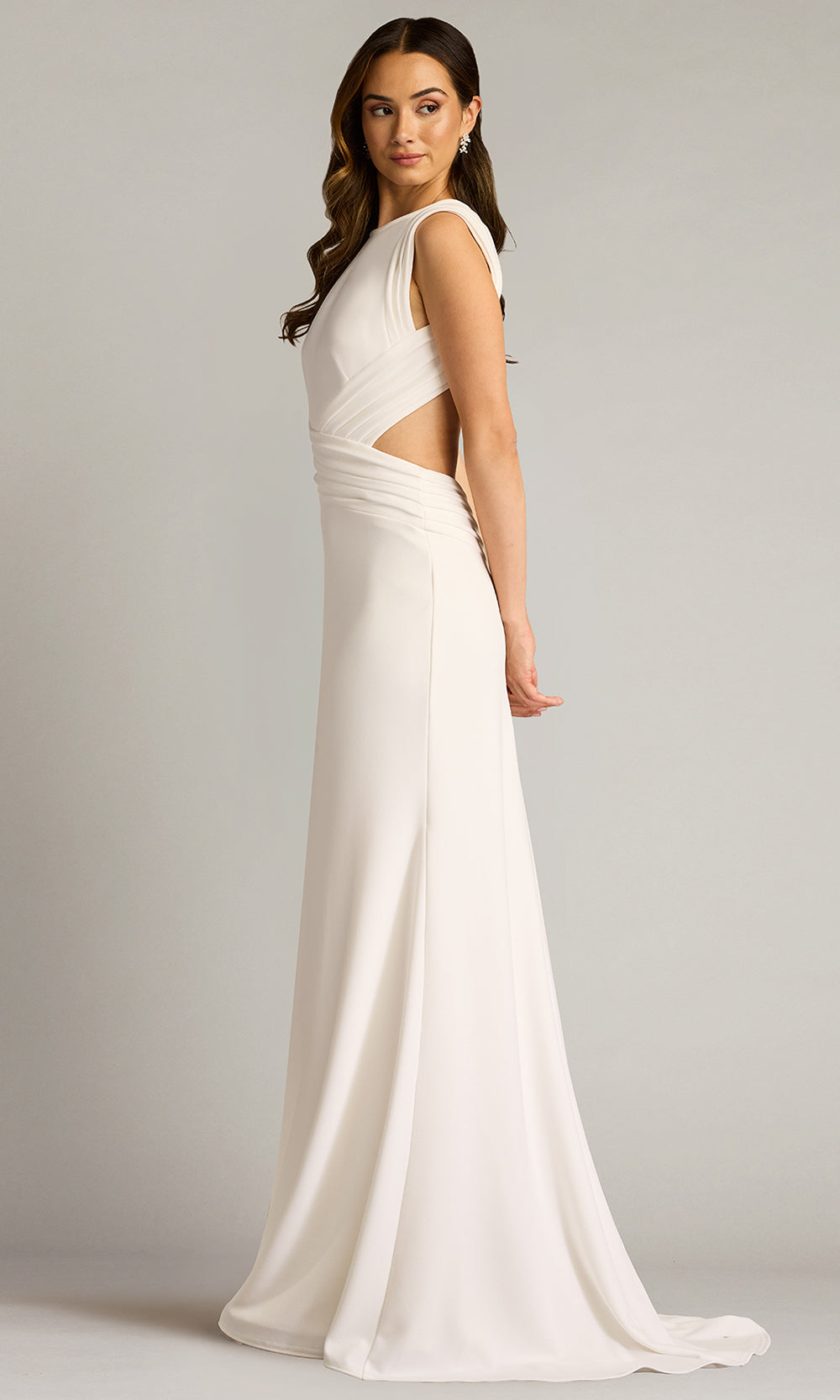 Tadashi Shoji BOS25237L - Cutout Back Minimalist Sheath Gown