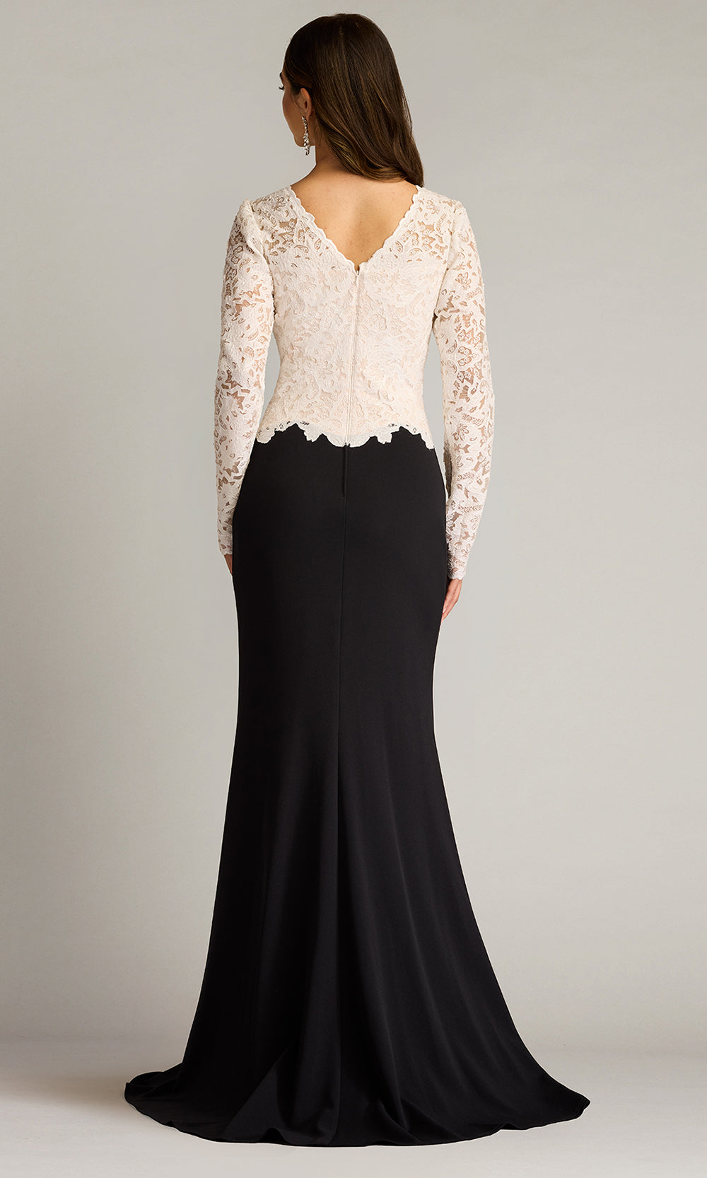 Tadashi Shoji CHK25159L - Long Sleeve Lafayette Embroidered Bodice Gown