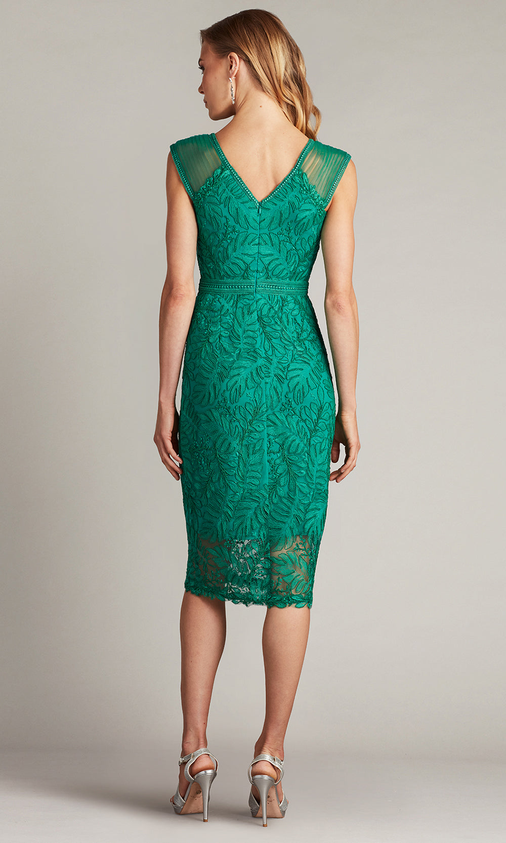 Tadashi Shoji CHU24350M - Evonne Embroidered Knee-Length Fitted Dress