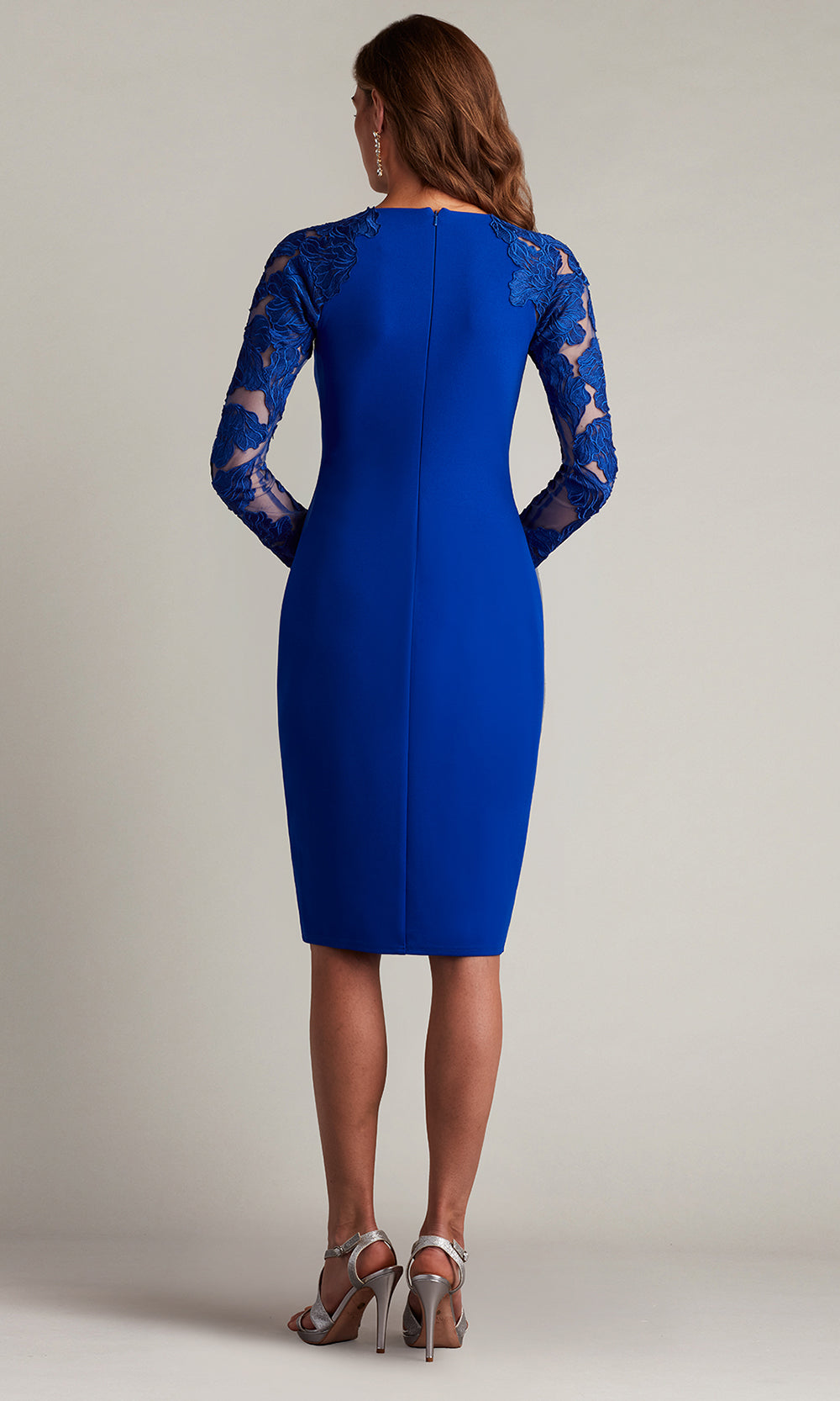 Tadashi Shoji CHG24909M - Fitted Emille Embroidered Illusion Cocktail Dress