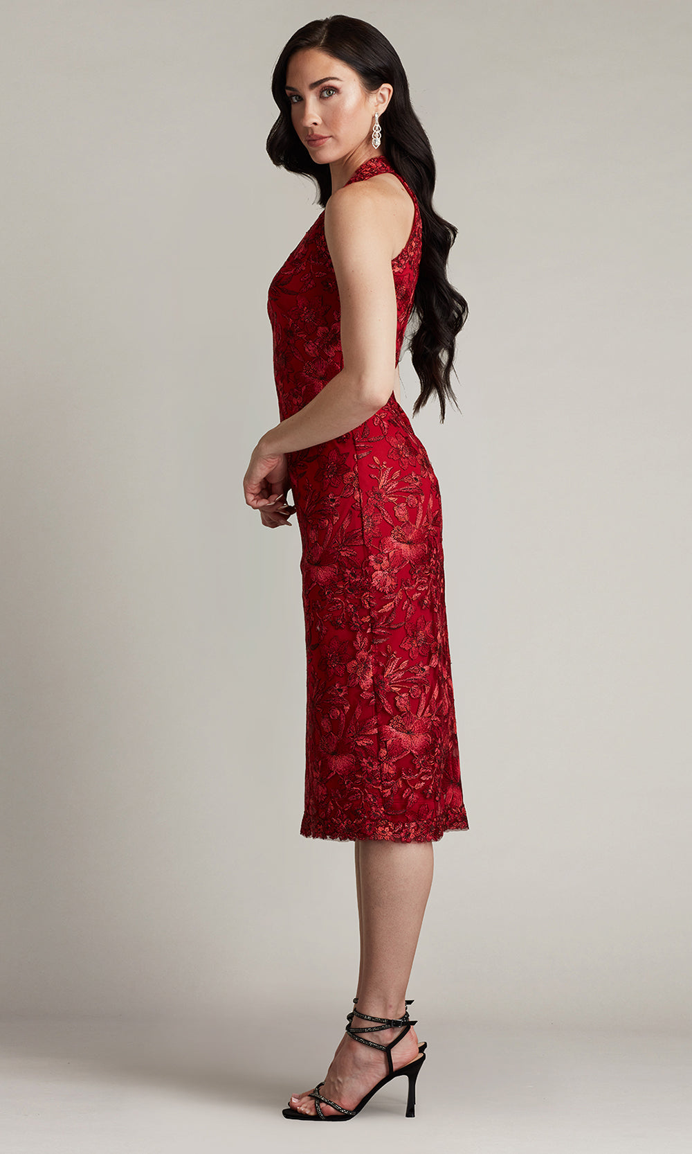 Tadashi Shoji CGV24760M - Carlyle Embroidered Halter Evening Dress