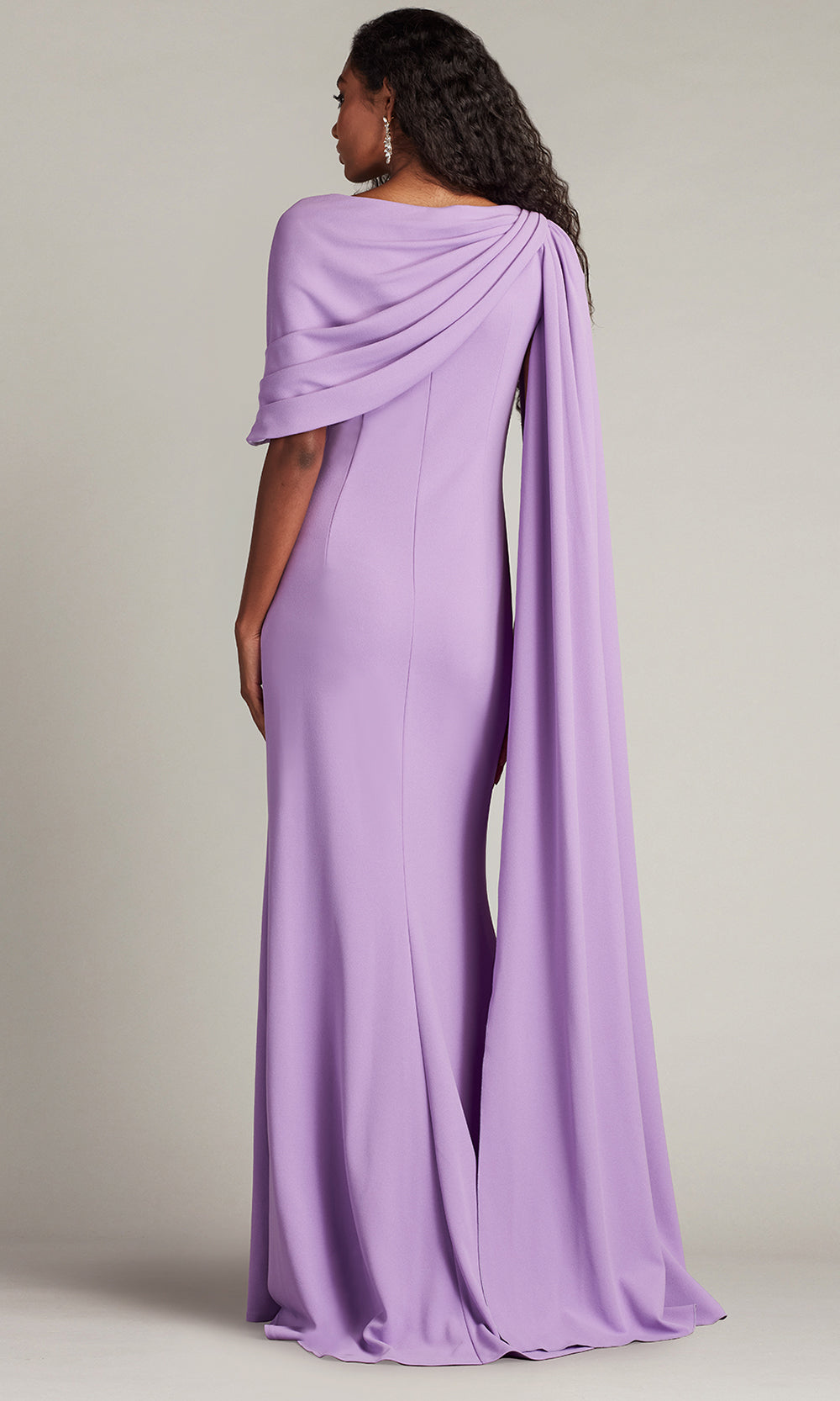 Tadashi Shoji BOS25345L - Acadia Shawl Draped Evening Gown