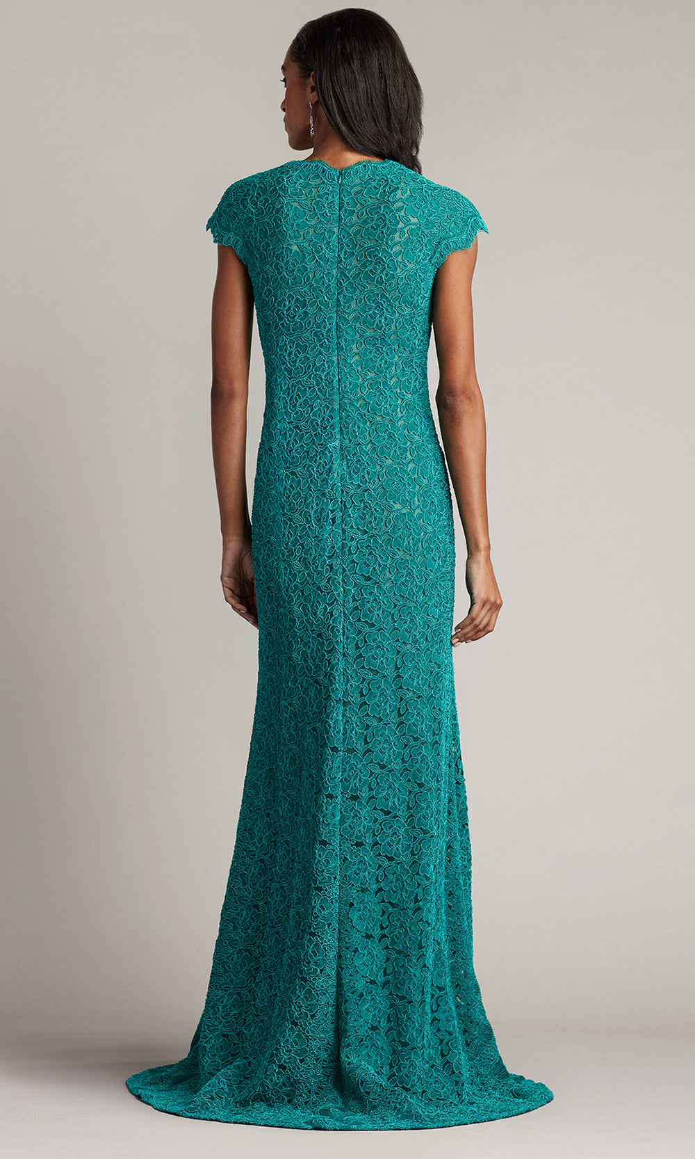 Tadashi Shoji CFJ24364L - Etters Scalloped Illusion Evening Gown