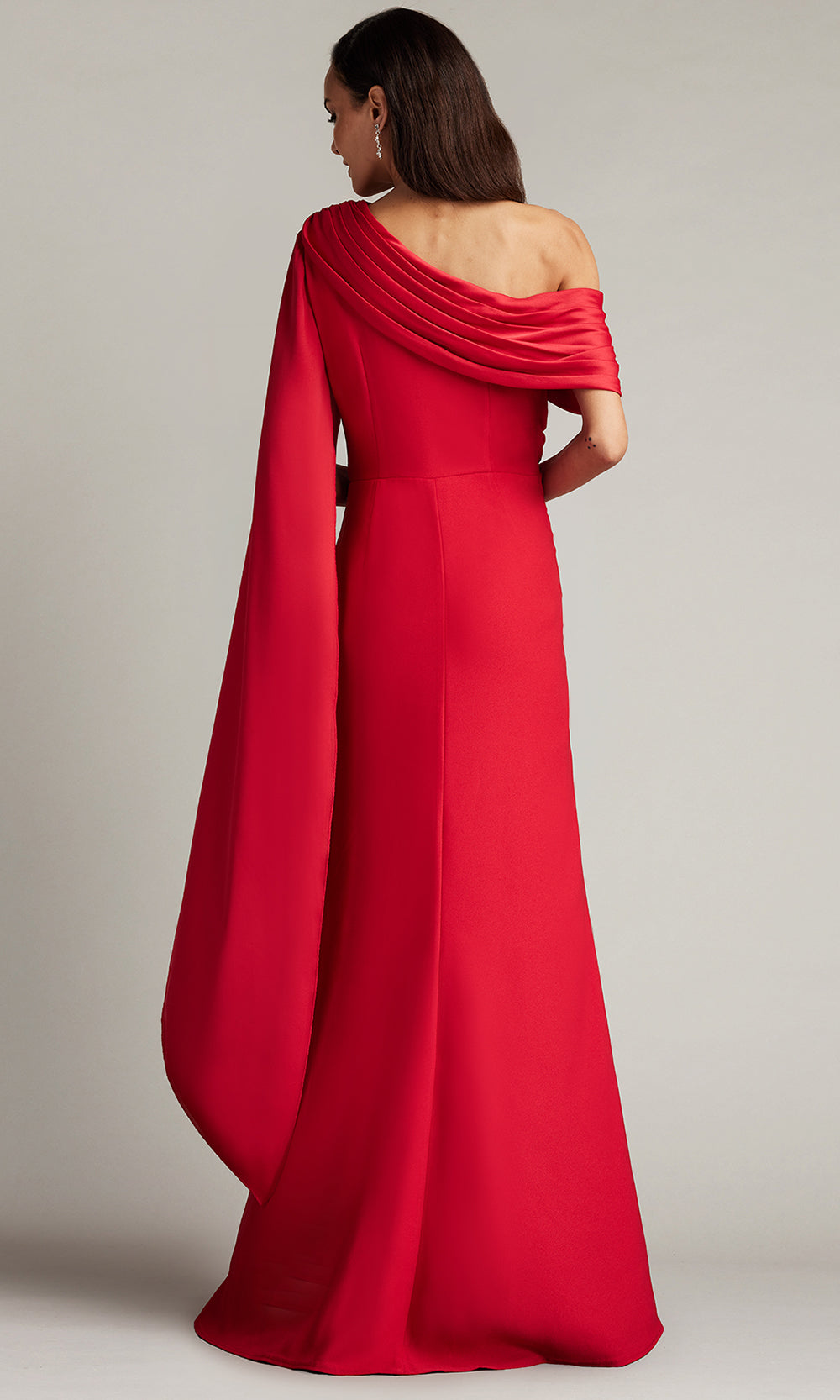 Tadashi Shoji BVU22813L - Ember Cape Sleeve Crepe Evening Gown