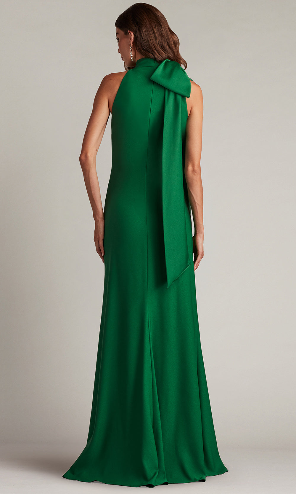 Tadashi Shoji BOS23521L - Sims Shoulder Bow Halter Sheath Gown