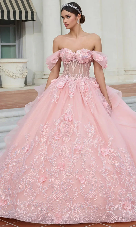Ashley Lauren 30121 - Illusion Bodice Embroidered Sweetheart Gown
