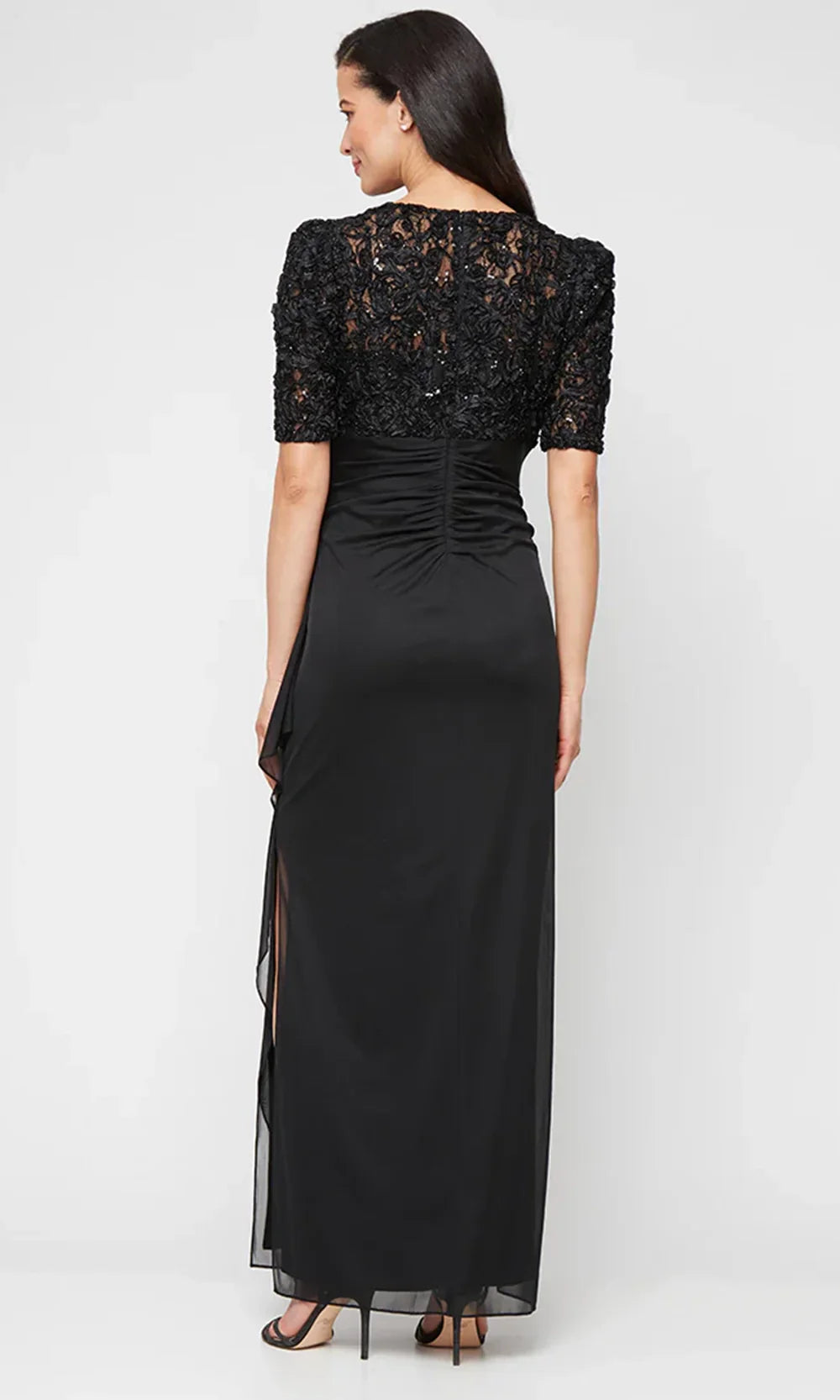Alex Evenings 82122633 - Empire Waist V-Neckline Column Gown
