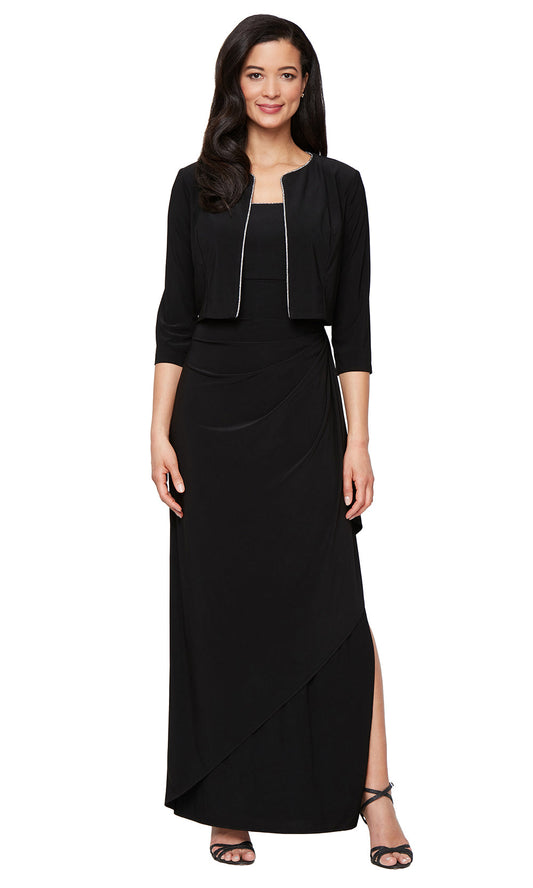 Alex Evenings 81351695 - Wide Strap Column Gown with Open Jacket