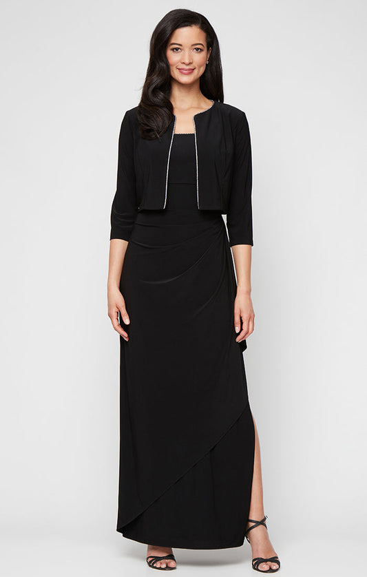Alex Evenings 82351695 - Sleeveless Matte Jersey Gown with Slit