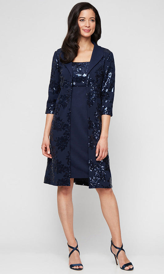 Alex Evenings 84961003 - Sequin Ornate Sheath Two Piece Dress