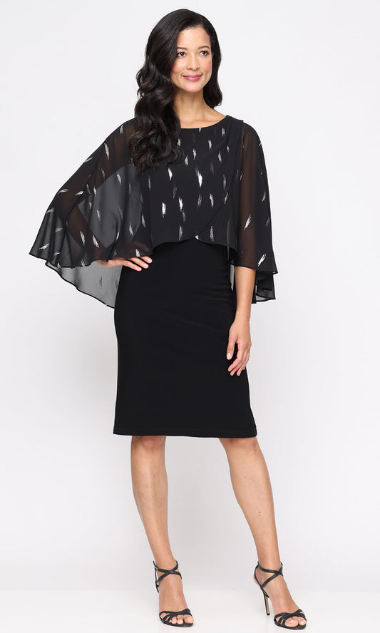 S.L. Fashions 9179502 - Knee-Length Scoop Neckline Dress