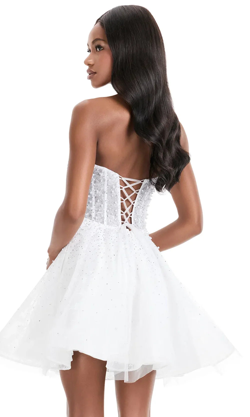 Ashley Lauren 4924 - Short A-line Sweetheart Dress with Beads