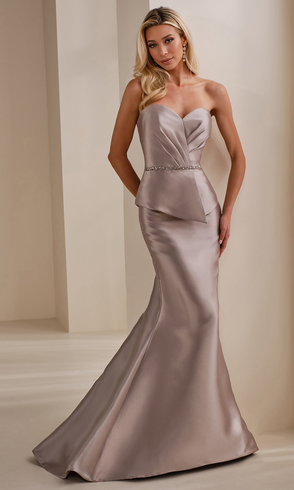 Montage by Mon Cheri M3106MKD - Mermaid Skirt Strapless Pleated Gown