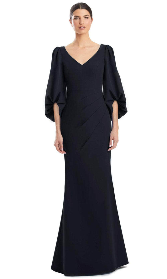 Alexander Daymor 1974S24 - V-Neck Sleeve Evening Dress