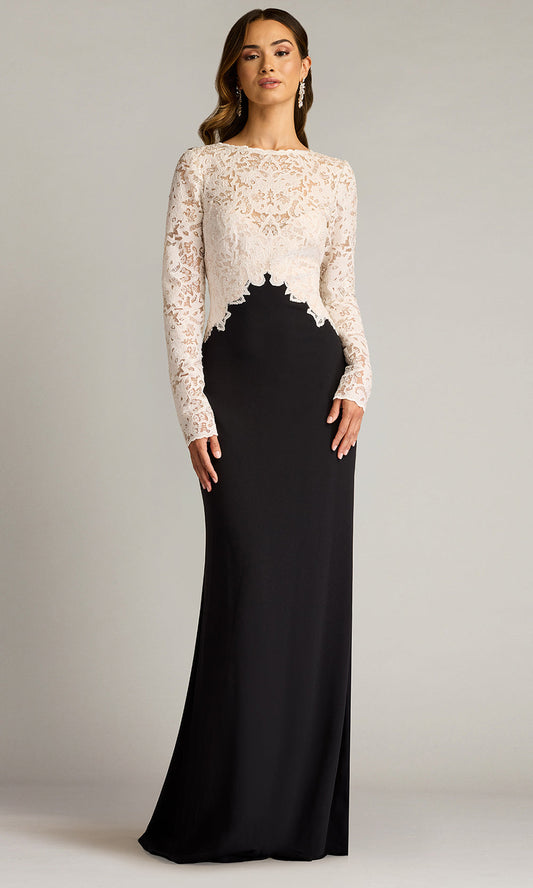 Tadashi Shoji CHK25159L - Long Sleeve Lafayette Embroidered Bodice Gown