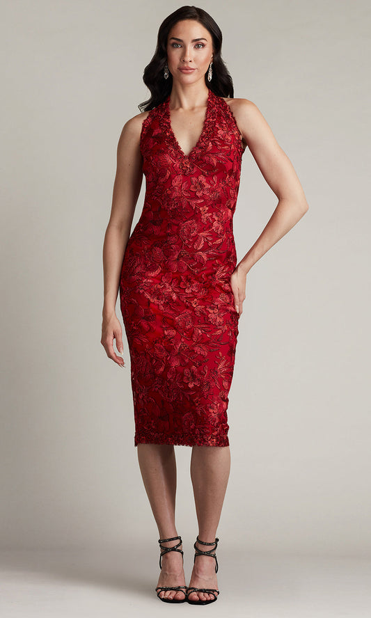 Tadashi Shoji CGV24760M - Carlyle Embroidered Halter Evening Dress
