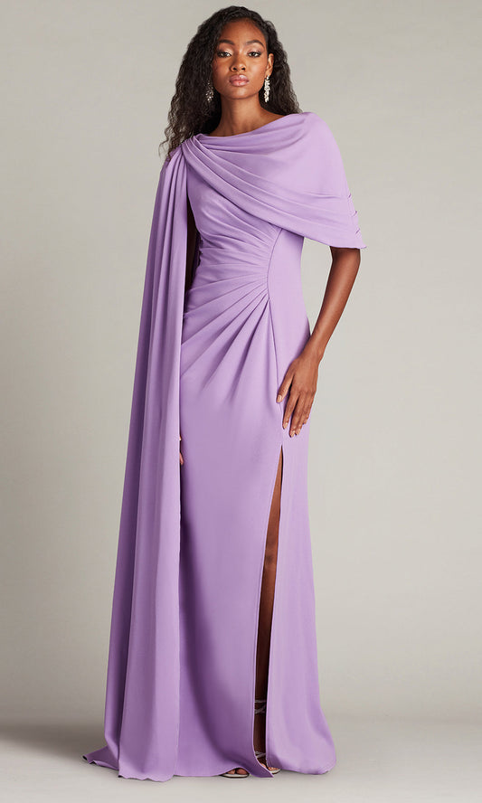 Tadashi Shoji BOS25345L - Acadia Shawl Draped Evening Gown