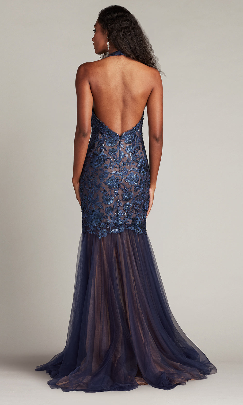 Tadashi Shoji CHS25371L - Evaine Sequin Embroidered Tulle Evening Gown